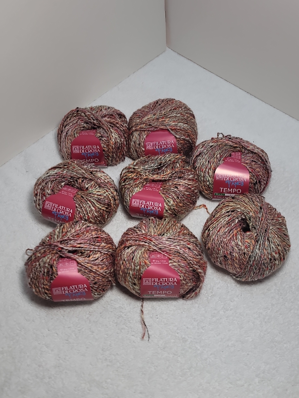 Filatura Di Crosa Tempo Multicolor Yarn - 8 Balls - NWT